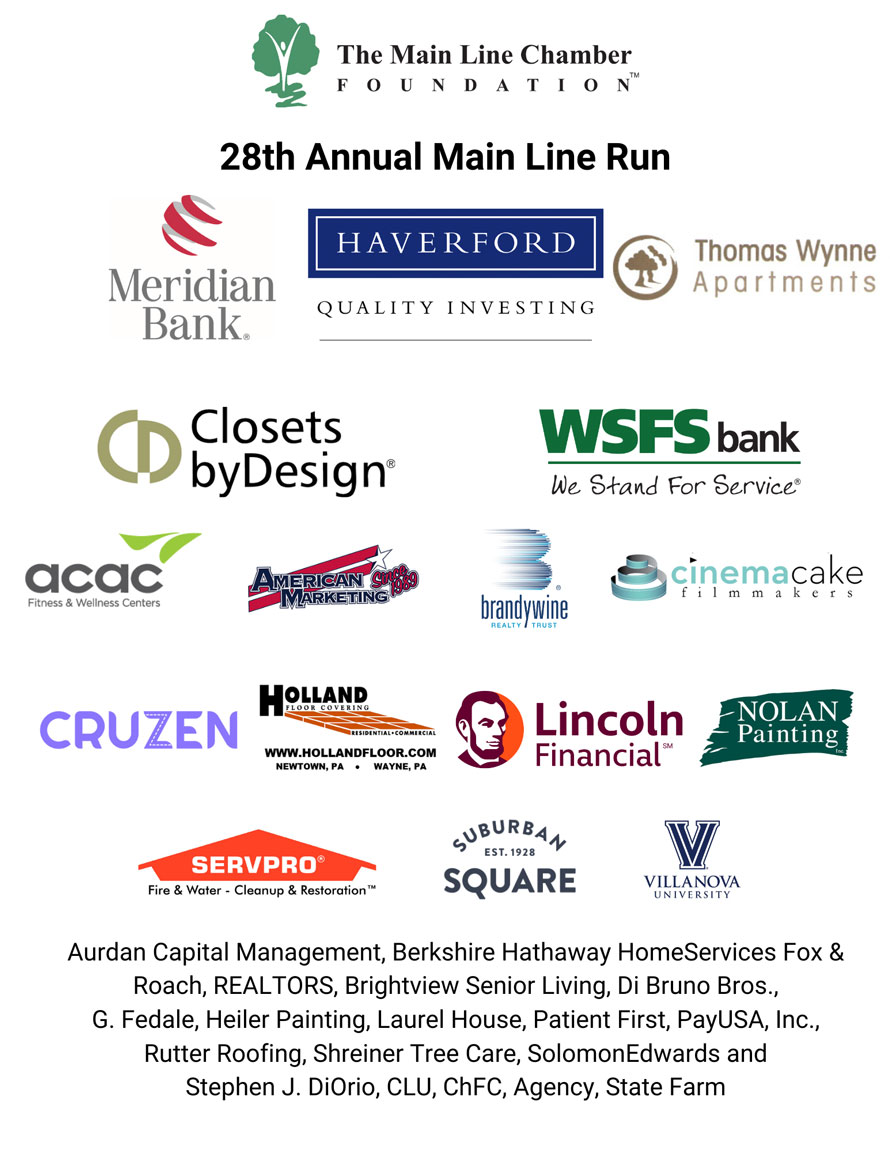 Main Line Run Sponsors 2025